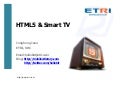 HTML5 and Smart TV