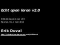 Echt open leren