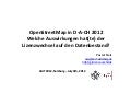 OpenStreetMap in D-A-CH 2012 - Welche Auswirkungen hat(te) der Lizenzwechsel auf den Datenbestand?