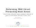 Reforming Wall Street, Protecting Main Street