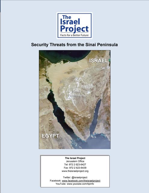 Security Threats from the Sinai Peninsula