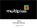 Earnings Release 2Q12