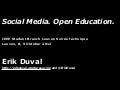 Social Media. Open Learning.