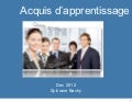 Sylviane Bachy : les acquis d&rsquo;apprentissage