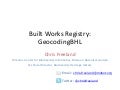 Built Works Registry: Geocoding Biodiversity Heritage Library