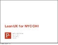 LeanUX intro for NYC-CHI Panel
