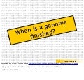 When is a genome finished? 