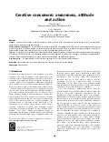 Creative consumers: awareness, attitude and action