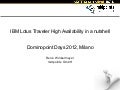 Dominopoint 2012 - IBM Lotus Traveler High Availability in a nutshell