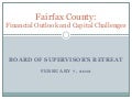 Fairfax County: Financial Outlook and Capital Challenges in 2012