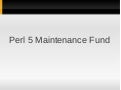 Perl5 Maintenance Fund