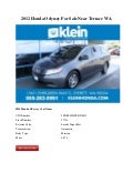 2012 Honda Odyssey For Sale Near Terrace WA