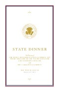 Menu: 2012 UK State Dinner