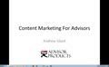 Lead Generation For Advisors Using Content Marketing