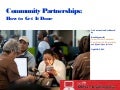 Your Library Needs Community Partnerships: How to Get it Done