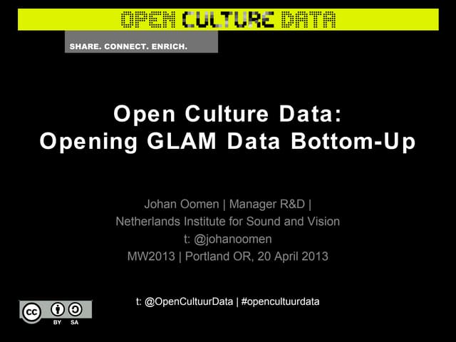 Open Culture Data: Opening GLAM Dat...