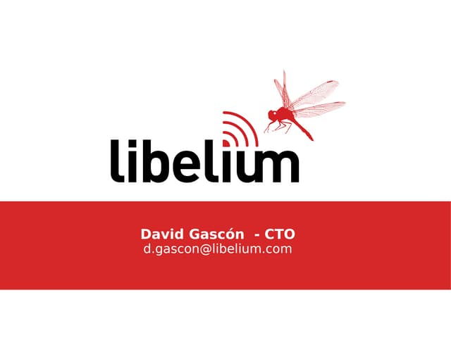 Mesa.    LA PERSPECTIVA EMPRESARIAL 1. Soluciones low-cost de alto valor. Modera: Luis Molina (NAE).  Ponencia de David Gascón - Libelium.
