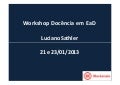 Workshop Docência em EAD
