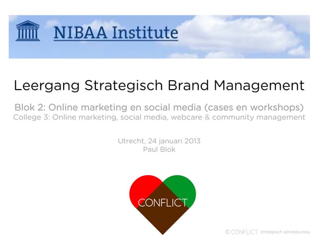 NIBAA college Online en Social Strategie 