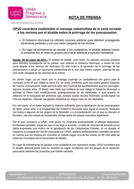 NP Carta alcalde