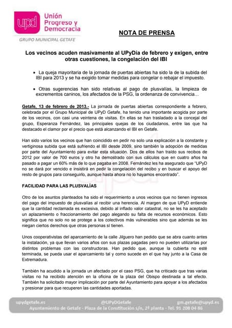 NP UPyDía febrero de 2013