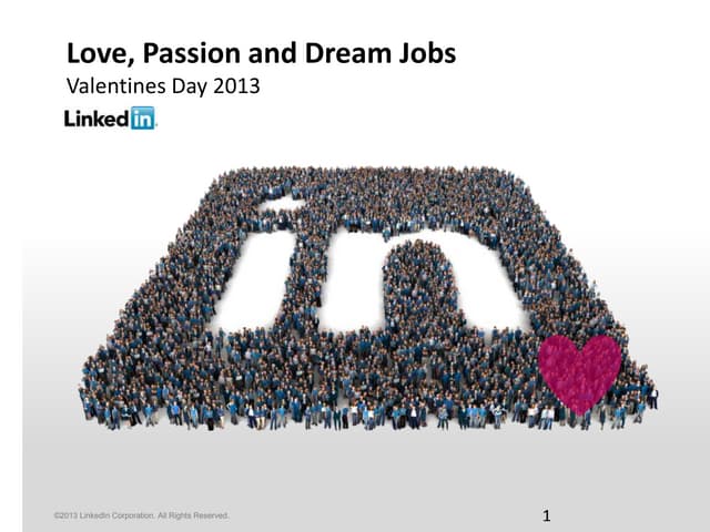 Love, Passion and Dream Jobs