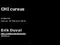 20130219 chi cursus