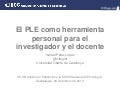 El PLE como herramienta personal para el investigador y el docente