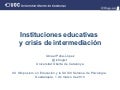 Instituciones educativas y crisis de intermediación