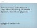 Performance and Optimization of Residential Condensing Combi Systems