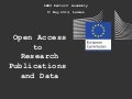 Open Access to Research Publications and Data