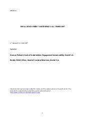 2013 06 17  Rural Development Conference Call transcript