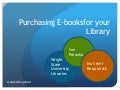 Purchasing E-Books for your Library