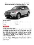 2013 BMW X3 For Sale Near Denver CO