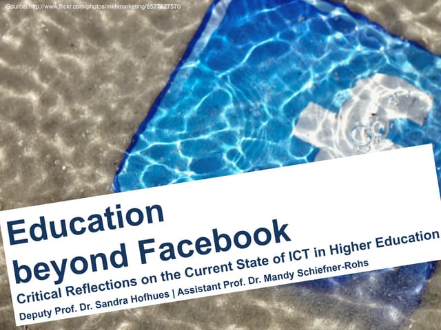 Education beyond Facebook