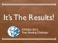 The Results from the 2013 Teen Reading Challenge
