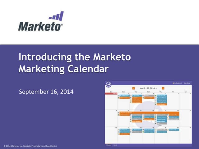 Introducing Marketo's Marketing Cal...
