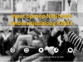 Input oproep Nationale Onderwijsdia...