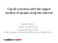 20 countries have 75% of the world internet users