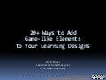 20+ ways to Add Game-like Elements to Your Learning Designs