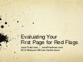 Evaluating Your First Page