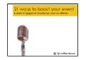 21 ways to boost your event