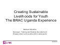 AMERMS Workshop 22: Sustainable Livelihoods for Youth (PPT by Barbara Mirembe)