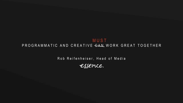 Programmatic & Creative Can Work Great Together at DAS, 10/22/14