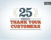 25 Ways to Thank Your Customers