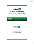 Advanced LinkedIn - Getting Results in 10 Minutes/Day