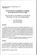 teoria de la complejidad a la filosofia intercultural