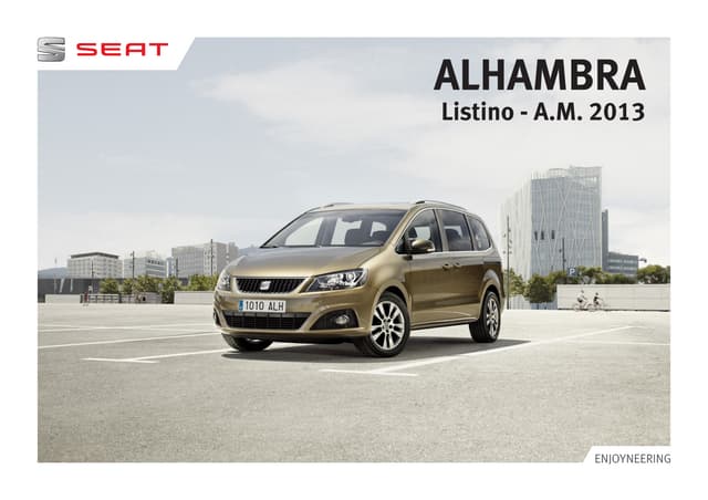 Listino prezzi Seat Alhambra