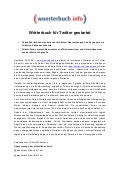 Wörterbuch für Twitter gestartet