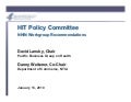 NHIN Workgroup Recommendation
